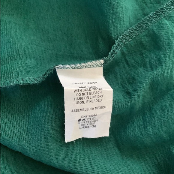 NWT See You Monday Green Dress Side Tie Cap Sleeve L - Picture 6 of 6